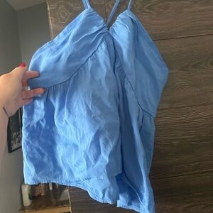 Blue cross back cami